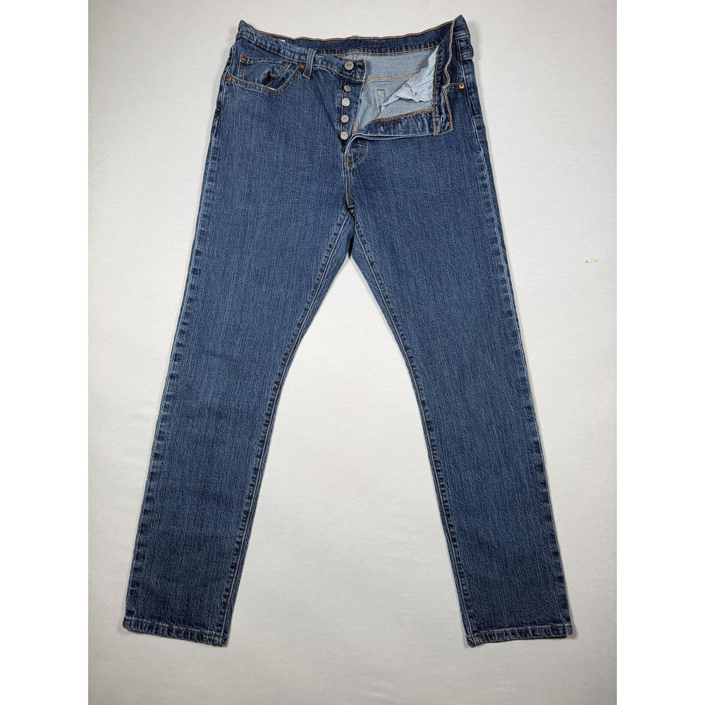 Levi's Premium Jeans‎ Mens 32x30 Blue Medium Wash Denim Button Fly Straight Leg